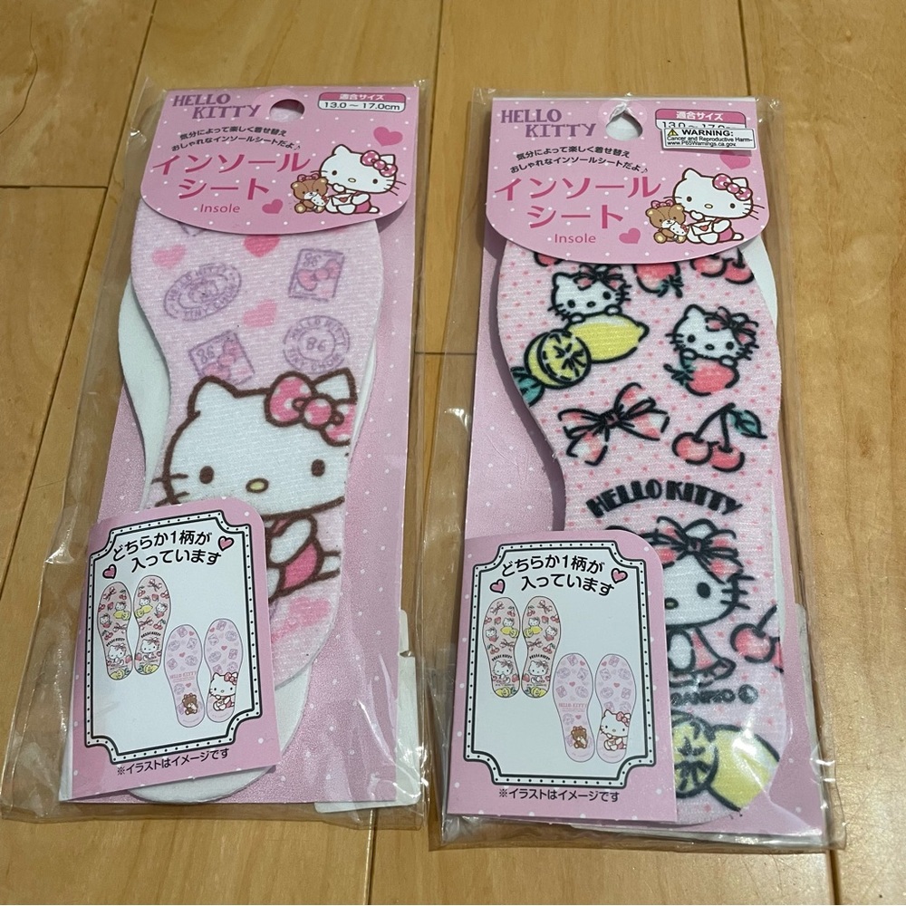 2 NWT hello kitty kids shoe inserts